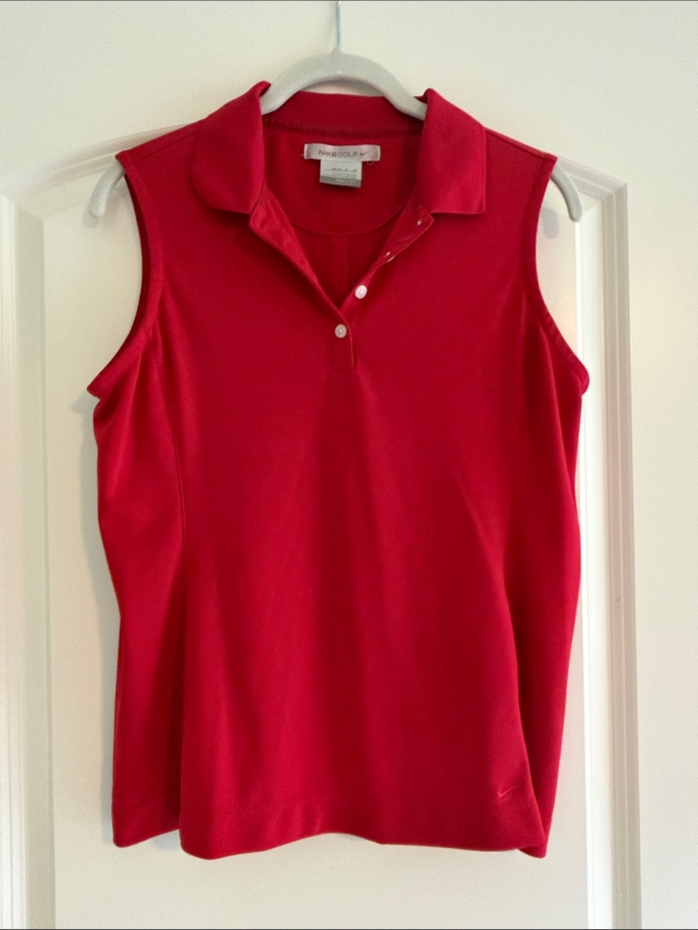 Nike Golf Red Sleeveless Polo Tank